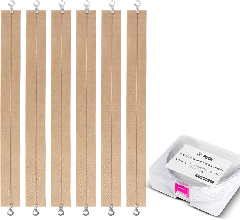 R-PACK Impulse Sealer Heat Wire Element Strip - 8in heated cutting wire Replacement Heating Wires for Sealing Machines - Image 1